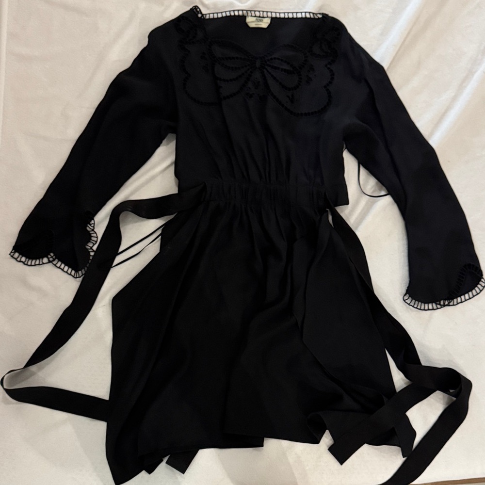 Fendi Black Lace-Trimmed Garment